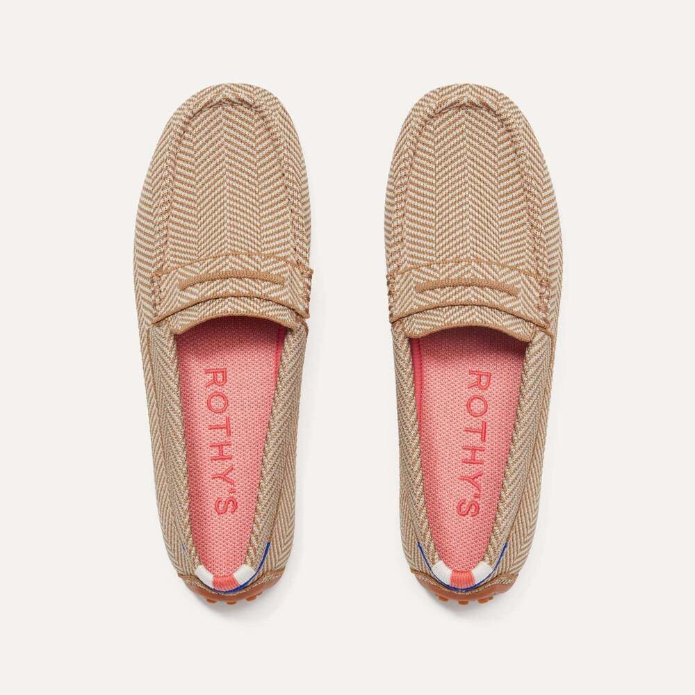 Rothy's The Driver - Tan Herringbone Size 10